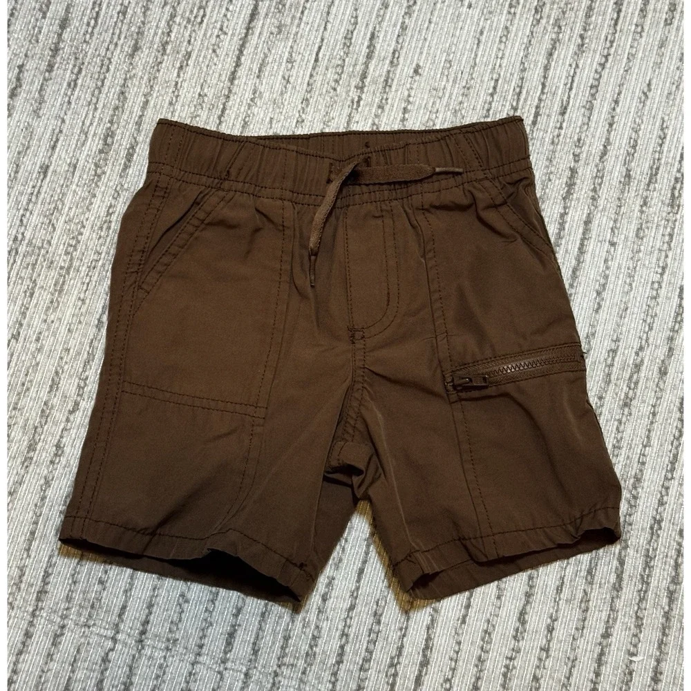 Old Navy Toddler Boys Cargo Shorts 3T Brown Pull On Utility Shorts